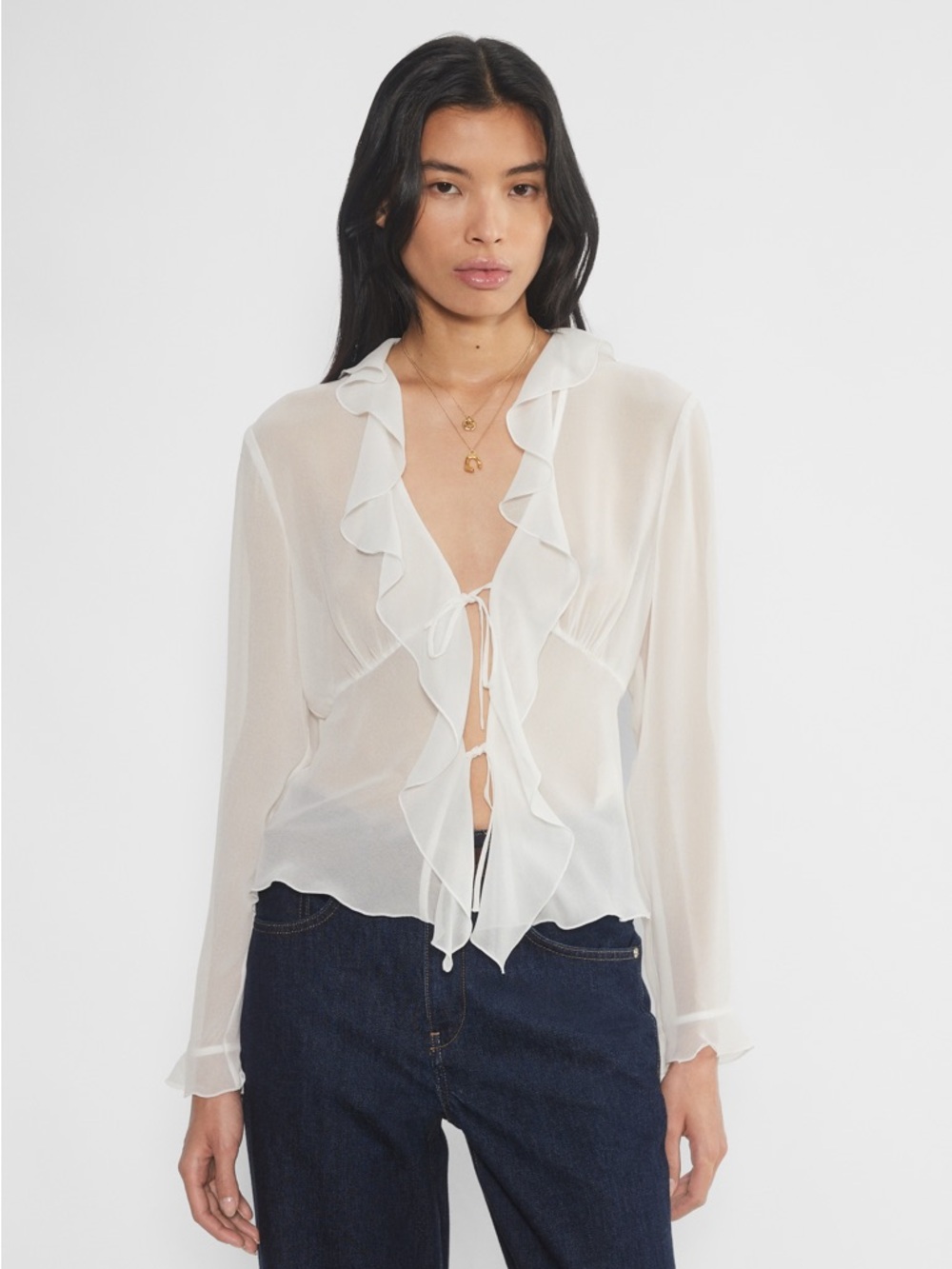 Aritzia Frenchy Blouse in White